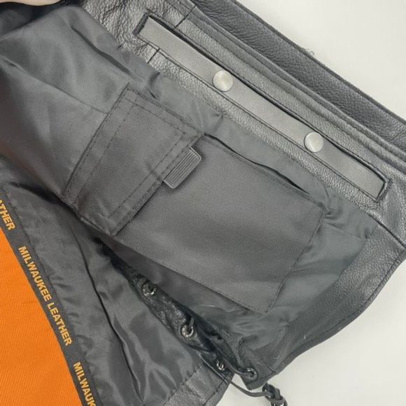 Milwaukee Leather Women's Gun Pocket Side Lace Biker Style Vest Black Medium NWT - Picture 7 of 9